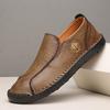 Men's handmade casual leather shoes versatile one-pedal foot cover lazy shoes men's shoes