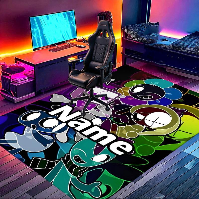 Custom Name Personalized Dandy's World Print Carpet, Versatile Home Decor Rug, for Playroom, Apartment, Balcony, Entryway, Hallway Gift