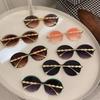 Vintage Round Frame Sunglasses Gradient Color Trendy Fashion Women Female Eyewear Shades For Ladies
