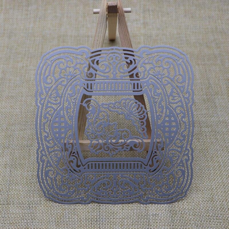 Clouds Square Lace Frame Metal Cutting Dies For Scrapbooking Wedding Stencil Card Making Die Cut