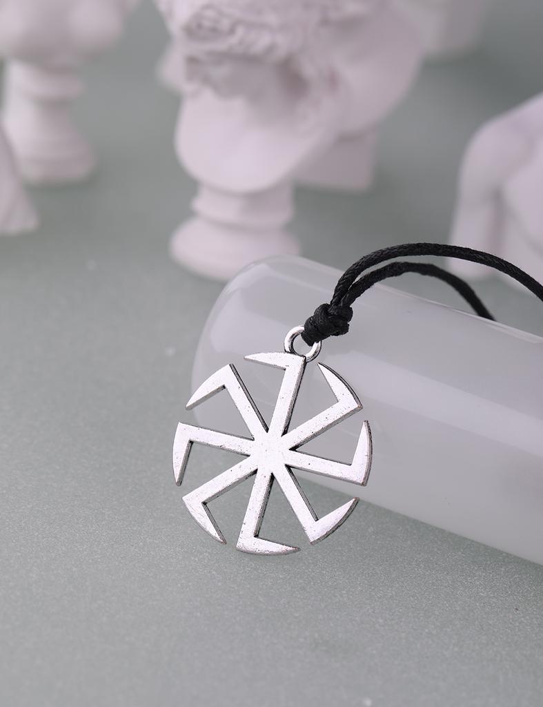 Подобно отличному славянскому Коловрату Ожерелье для Мужчин Языческий Талисман Солнечное Колесо Амулет Звеньевая Цепь Подвеска Религиозные Украшения