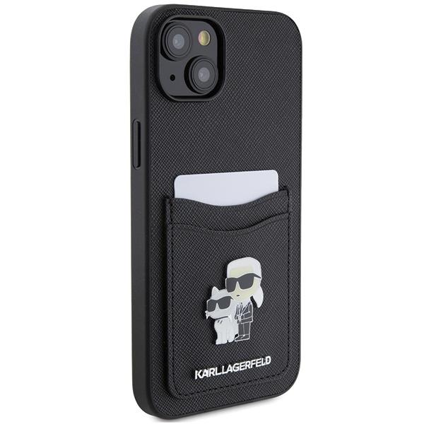 Etui do iPhone 15 Karl Lagerfeld Saffiano Cardslot Czarne
