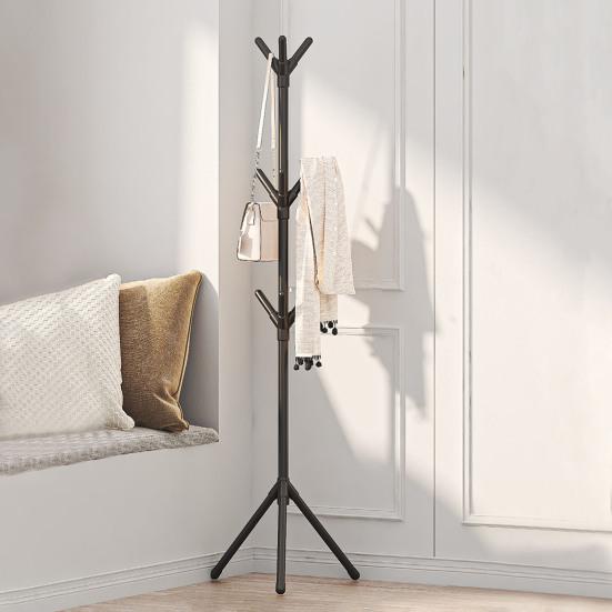 Multi Hook Clothes Rack Stand Coat Hanger High Stability Adjustable Height Easy Assembly Freestanding Clothing Storage Rack