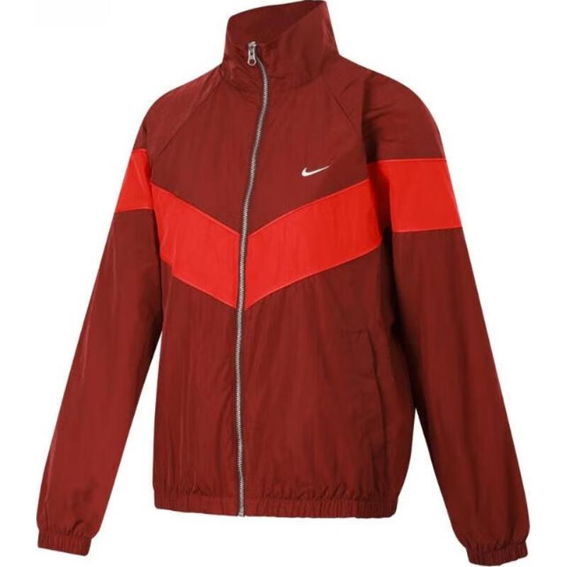 Nike Ss25 Windrunner Fashion Stand Collar Versatile Comfortable Jacket Women Jacket Red FV6305-619