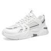 Мужская обувь весна 2025 новые сетчатые дышащие молодежные спортивные и развлекательные универсальные на толстой подошве увеличивающие рост маленькие белые папины туфли