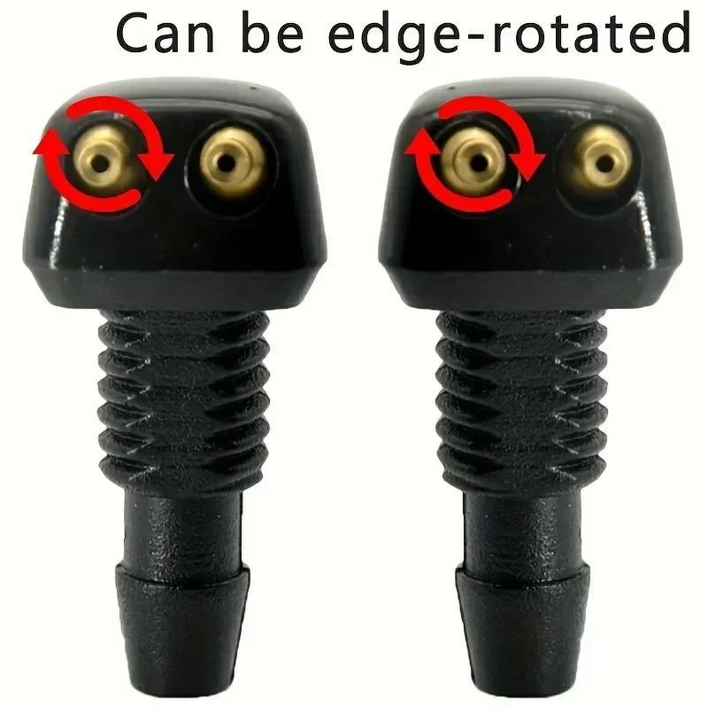 Car Windshield Wiper Washer Spray Nozzle Fits Most Car Models Car Dual Holes Windshield Washer Nozzle Wiper Water Spray Jet