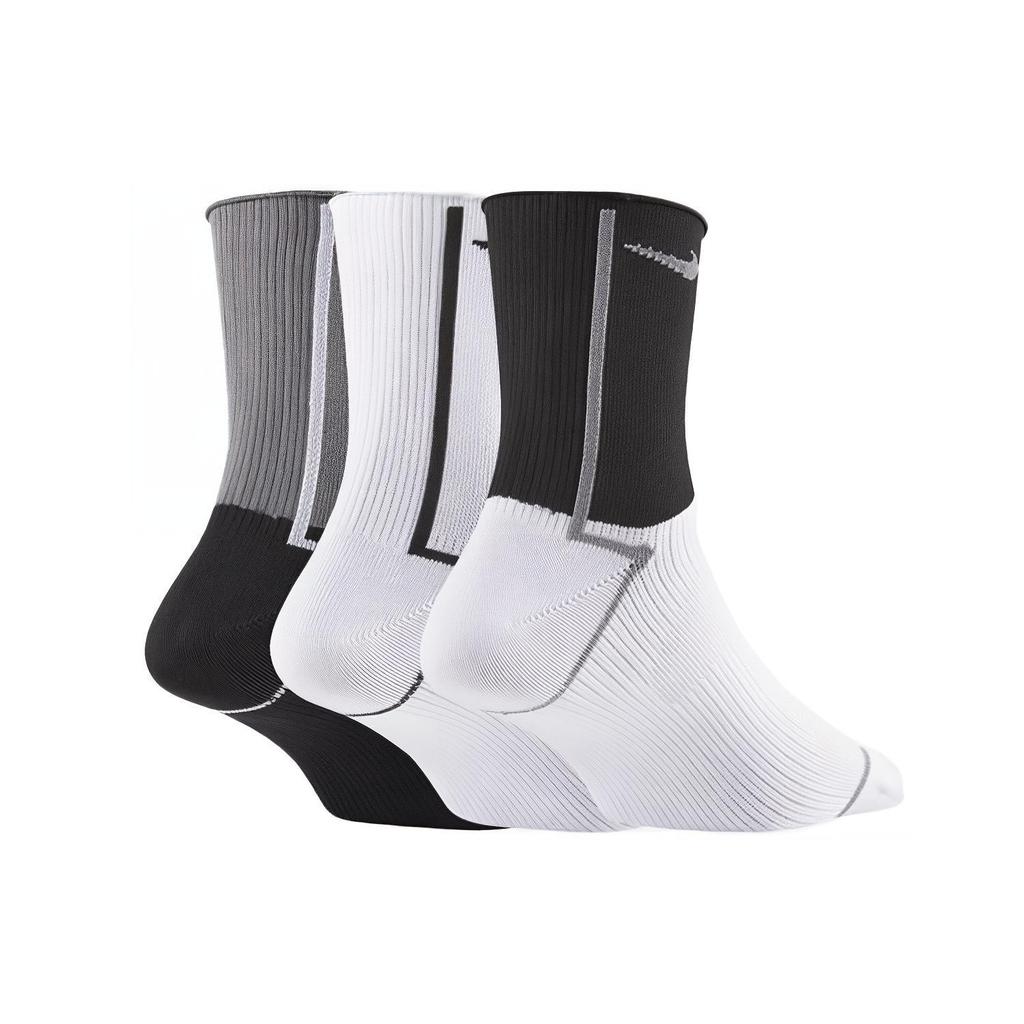 Nike Unisex Everyday Plus Lightweight Sports Socks 3 Packs Black/White/Grey CK6021-904