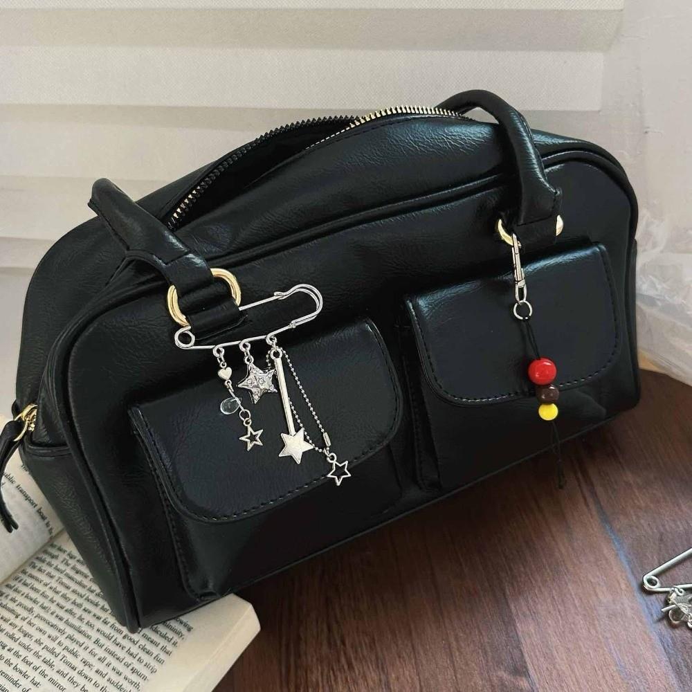 Y2k Gothic Star Brooch Clip Bag Charm Beaded Brooch Sweet Beaded Bag Pins  Shirt Collar