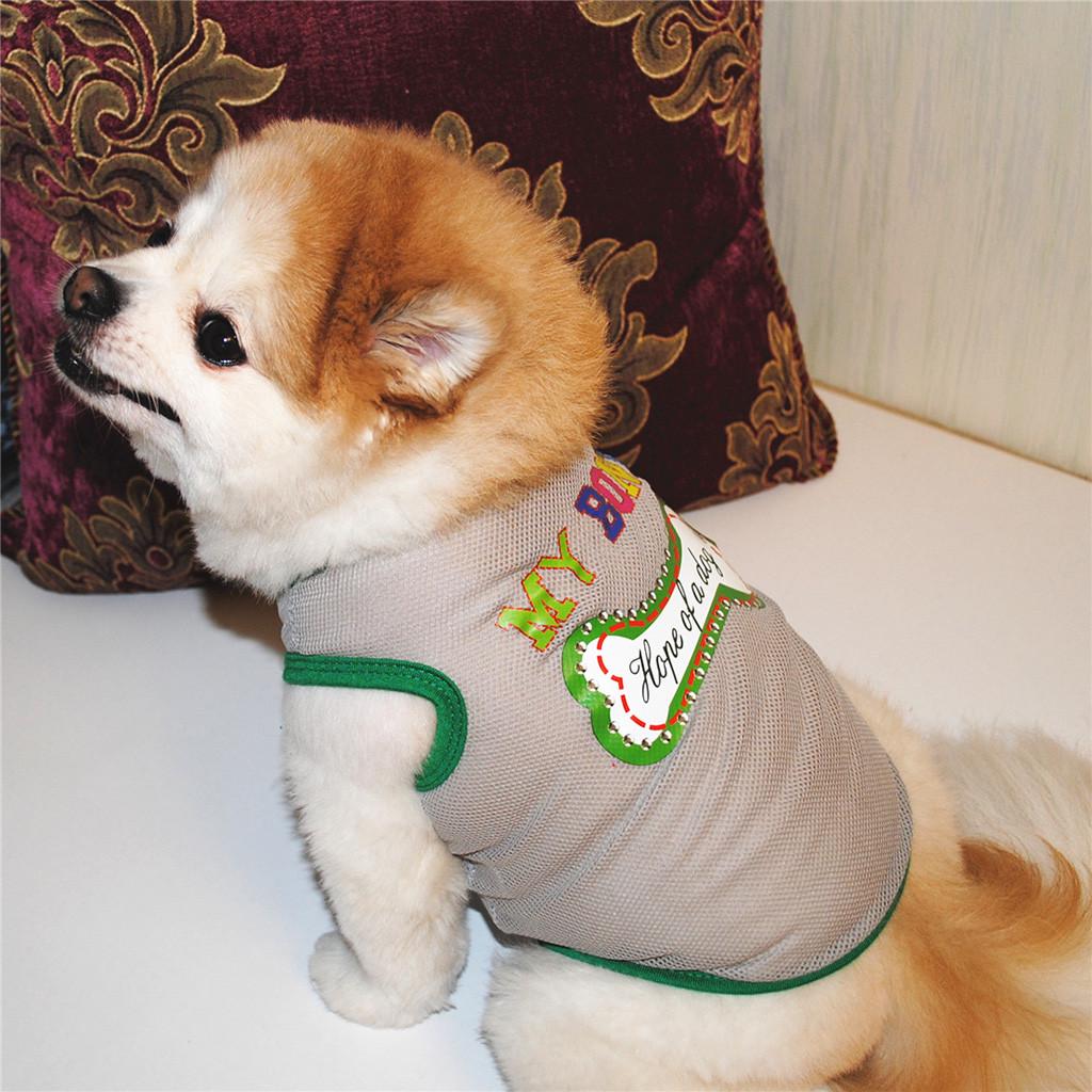 Нижняя рубашка-сетка для собаки с мелким принтом, одежда, кружевной дышащий жилет