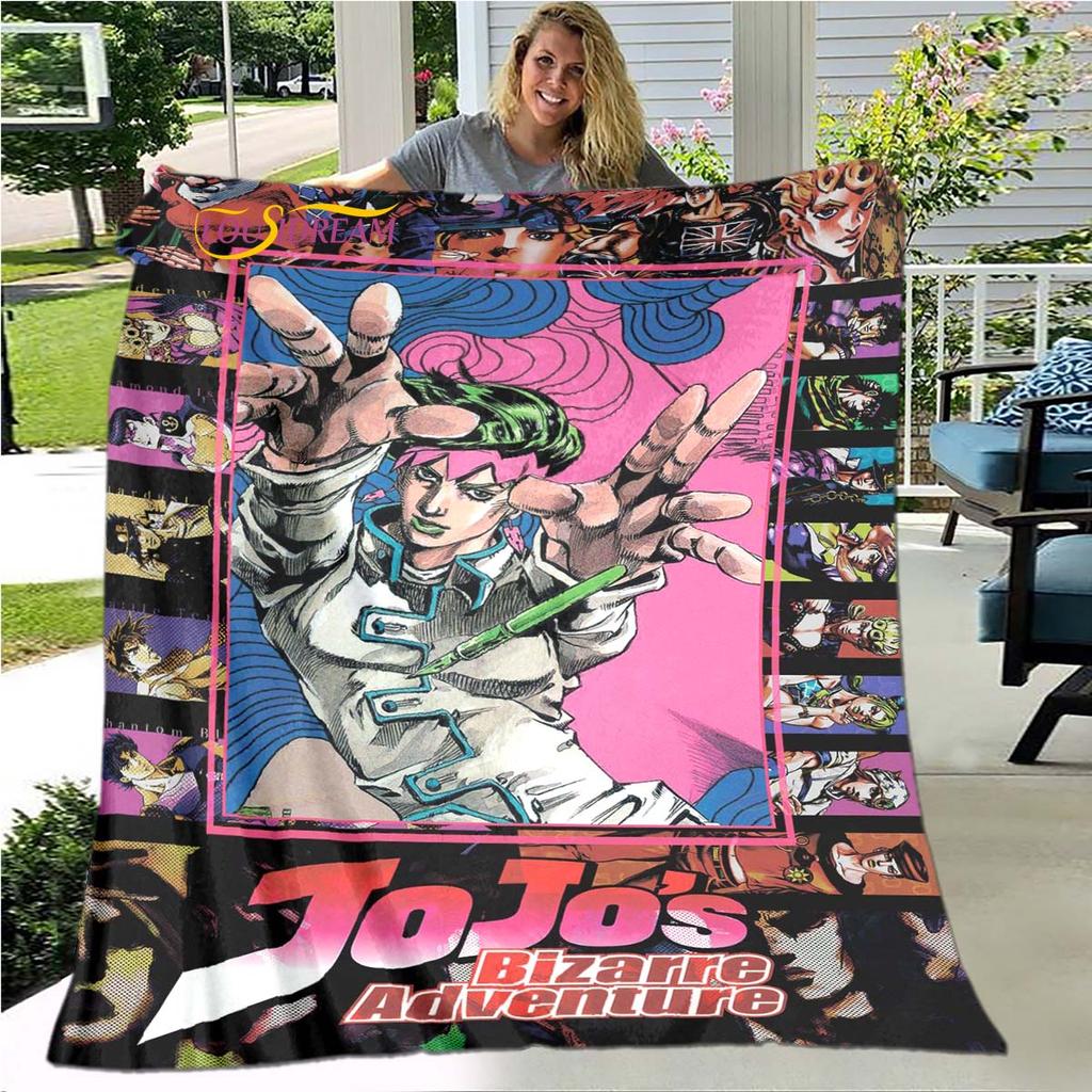 Фланелевое одеяло с 3D принтом «Невероятные приключения Джоджо», мягкое покрывало с мультяшным принтом, покрывало для дивана, одеяло