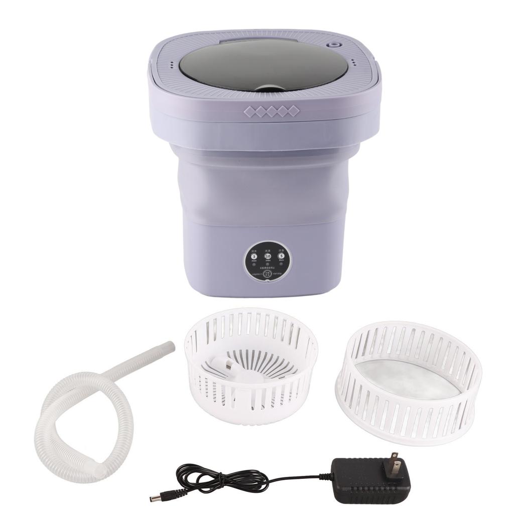 Foldable Washing Machine High Speed 6.5L Large Capacity Soft Semi Drying Folding Washing Bucket Travel Foldable Bucket Washer