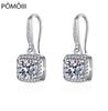 Новые женские серьги-подвески из серебра 925 пробы, роскошные однокаратные муассанитовые микро-инкрустированные цирконии, пара серег, ювелирные украшения для фестиваля