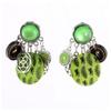 Les Trésors De Lily [R6190] - Green 'Lilipoupettes' Designer Clips - 50x40 Mm