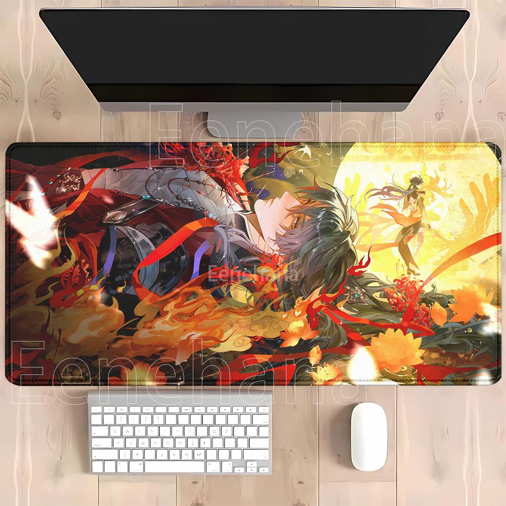 Honkai Star Rail Hsr Игровой Коврик для Мыши Mortenax Blade Коврик для Клавиатуры ПК Компьютера HD Печать Коврик для Мыши Оверлок Нескользящая Основа Настольный Коврик