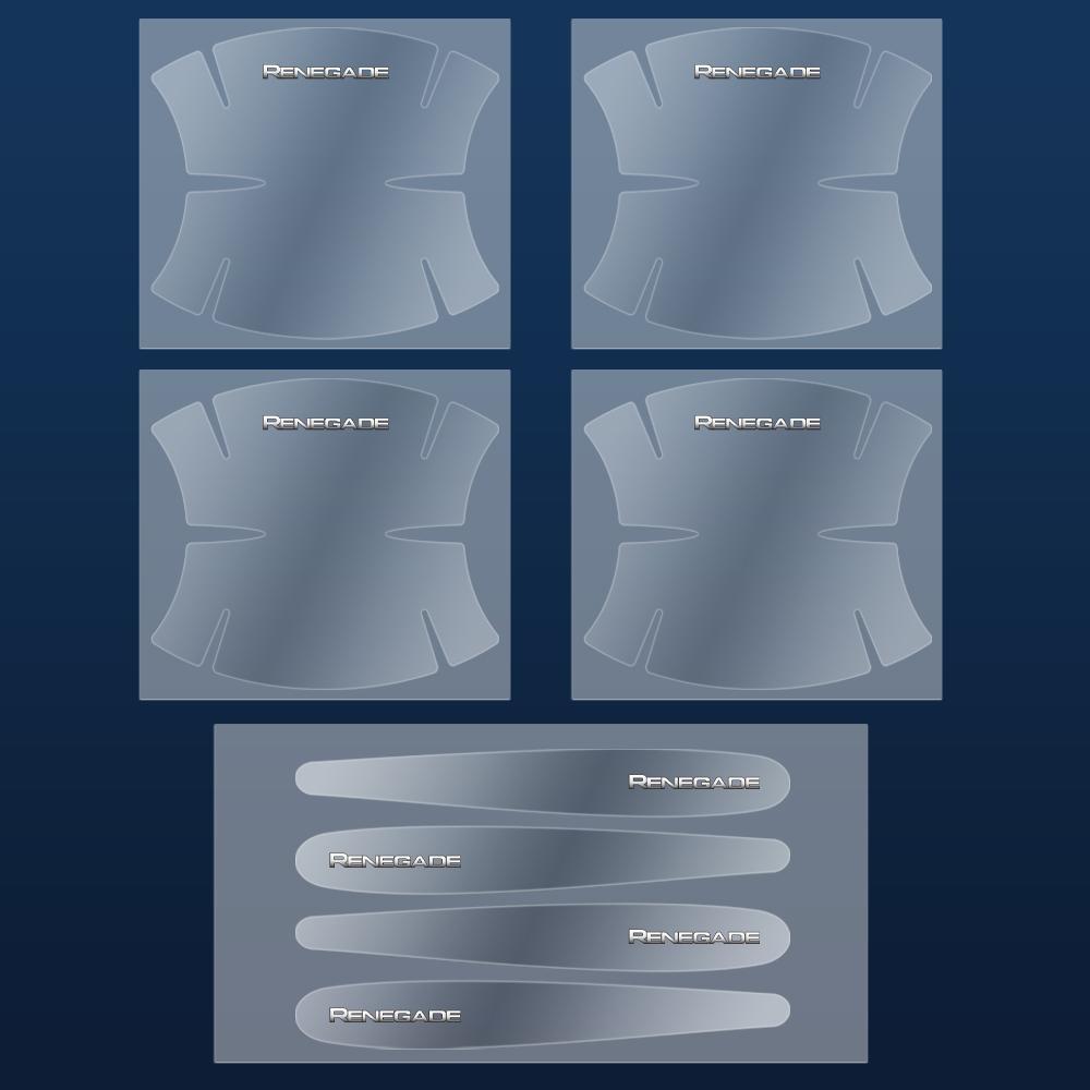 8pcs Car Door Handle Stickers Transparent Protector Film For Jeep Renegade Compass Wrangler JK Patriot Grand Cherokee Rubicon AKS1