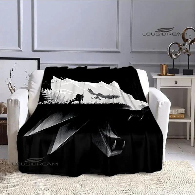 W-Witcher game Printing blanket Flange Warm blanket picnic blanket Home travel blanket bed linings Birthday Gift  picnic blanket