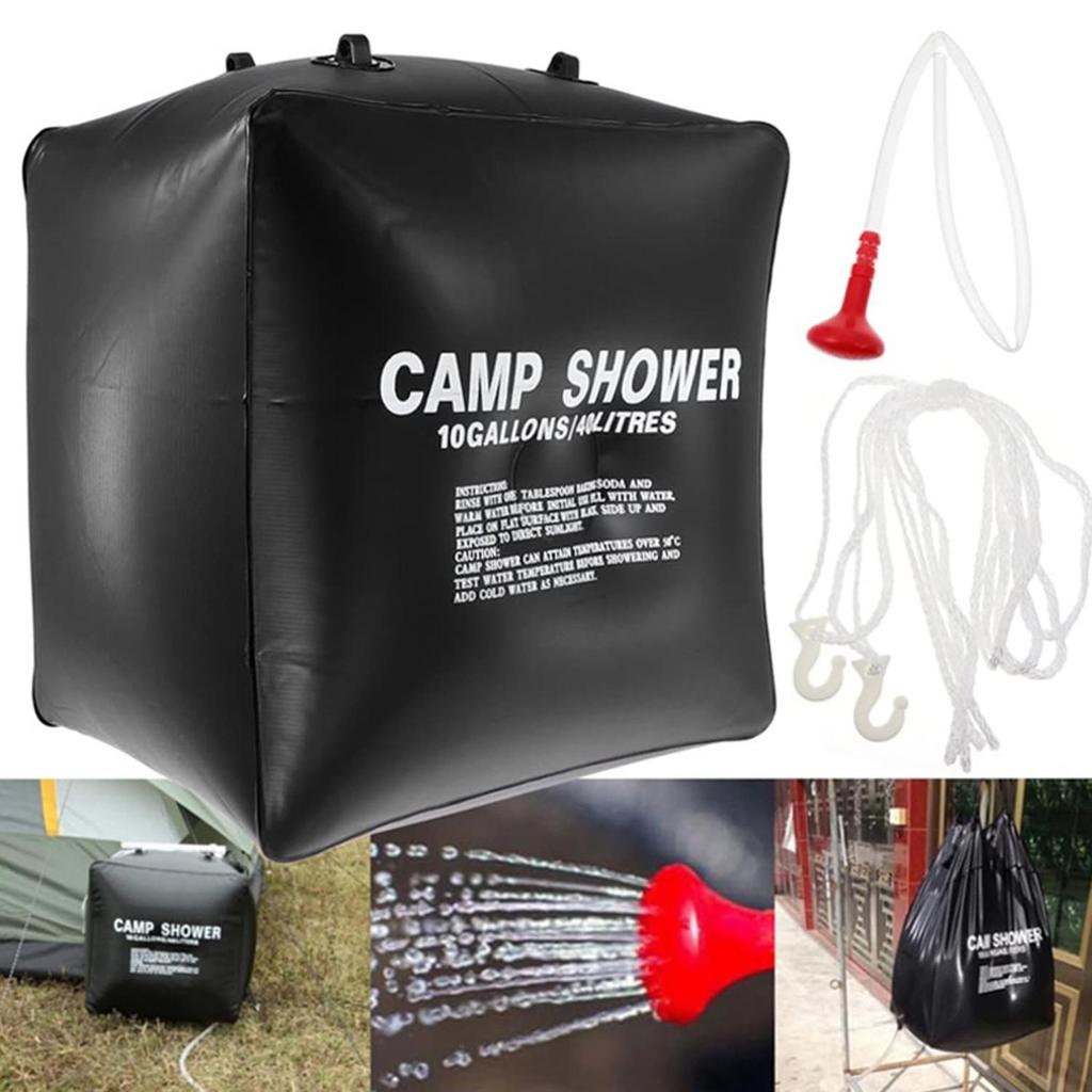 40 л Сумка для душа на солнечной энергии для улицы - Водонепроницаемый ПВХ для кемпинга и купания