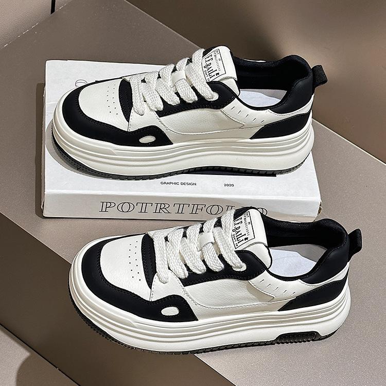 Толстоподошвенные бархатистые кожаные маленькие белые туфли для женского повседневного универсального увеличения роста, туфли-маффины из коровьей кожи для женщин