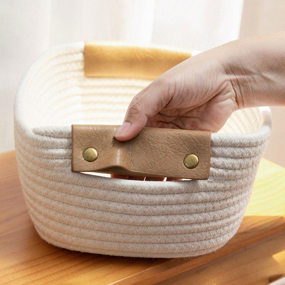 Desk Organizer for Nursery Laundry Woven Storage Basket Storage Basket Cotton Rope Storage Baskets