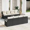 9-Piece Garden Sofa Set with Black Rattan Cushions, 2-Seater Garden Sofa with Storage &; Cushions 3354976