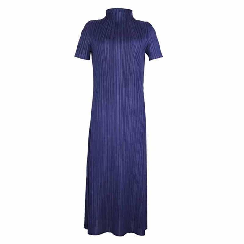 Женское высококачественное темпераментное летнее платье с воротником и юбкой, модная свободная одежда больших размеров для вечеринок, плиссированные платья