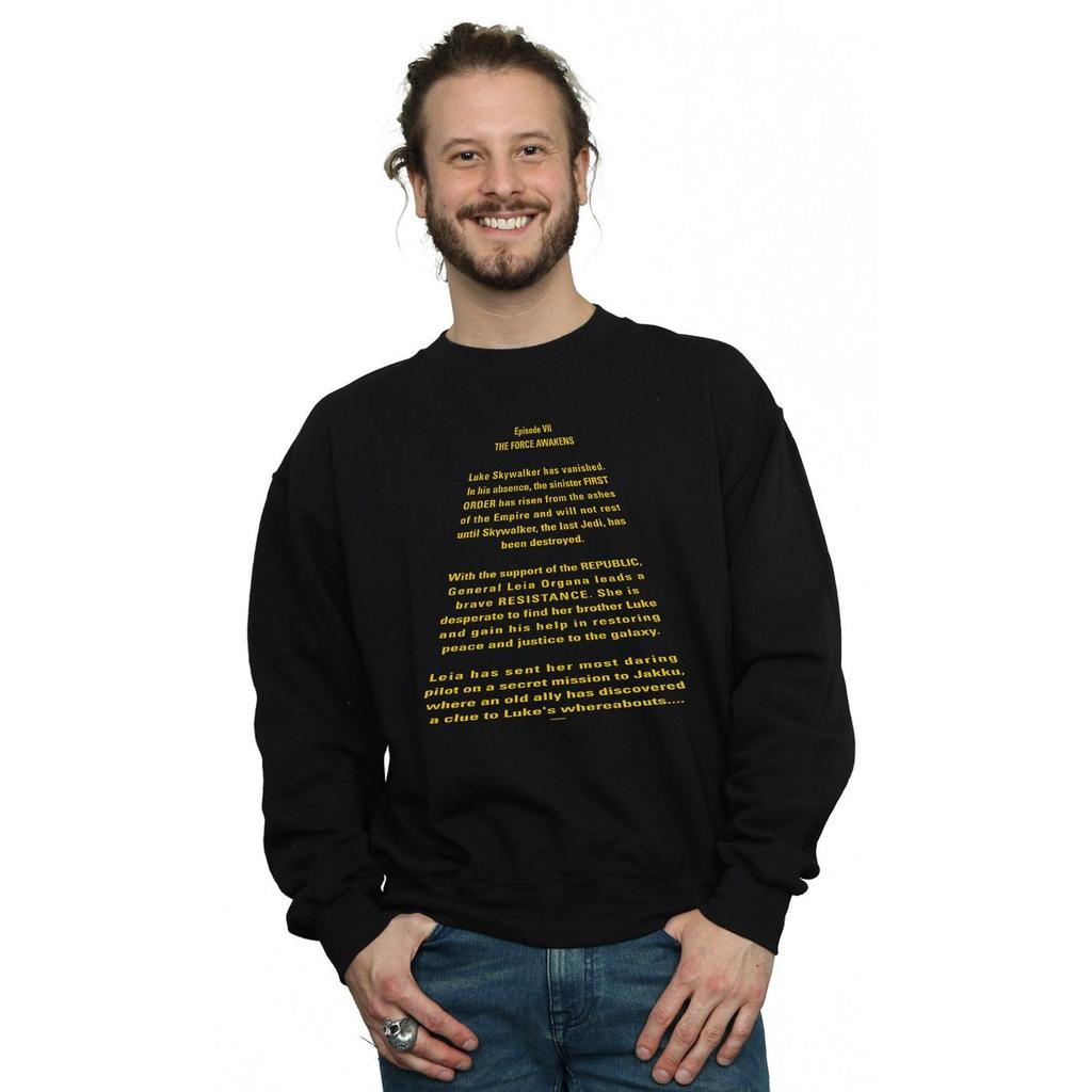 Star Wars Mens The Force Awakens Opening Crawl Sweatshirt