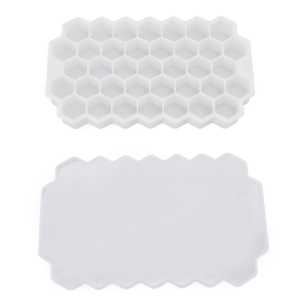 Форма для льда на 37 ячеек, гибкая силиконовая, с сотами, самодельная коробка для пищевых добавок, лоток для кубиков льда белого цвета с