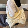 Korean Style Ruched Bowknot Shoulder Bag Cotton Padded Crossbody Bags  Students