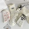 Y2K Bowknot Socks Весна-лето Хлопковые носки Новые Длинные Носки