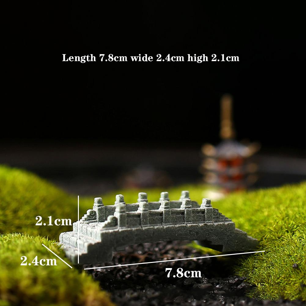 Mini Simulation Bridge Ornament For Fish Tank Decoration Resin Arch Bridge Building Rockery Bonsai For Aquarium LandscapingDecor