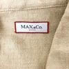MAX&CO. Жакет с длинным рукавом из шелка и льна/Женский M/Бежевый/Скрытая застежка на пуговицах/Минималистичный стиль(ИСПОЛЬЗОВАЛ)
