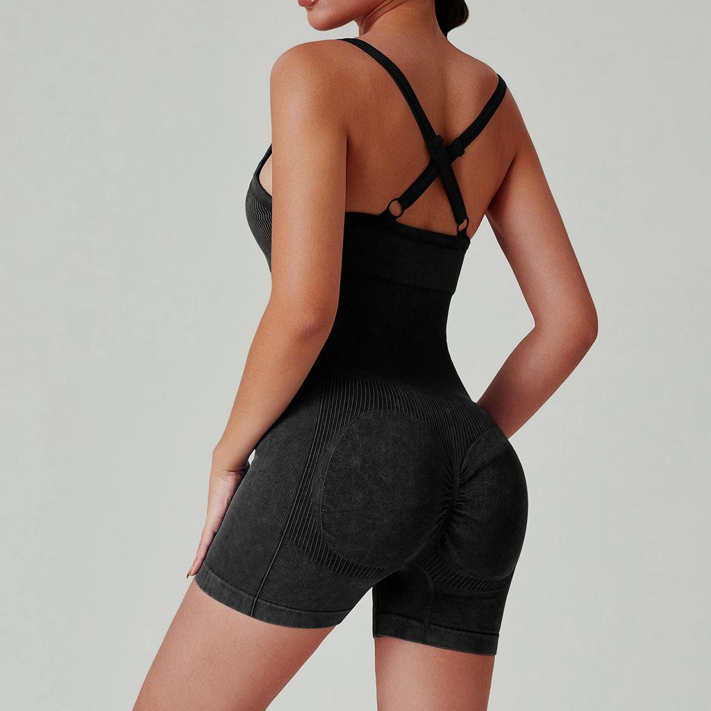 Летняя повседневная верхняя одежда из чистого хлопка для фитнеса, быстросохнущий костюм для занятий йогой, комбинезон