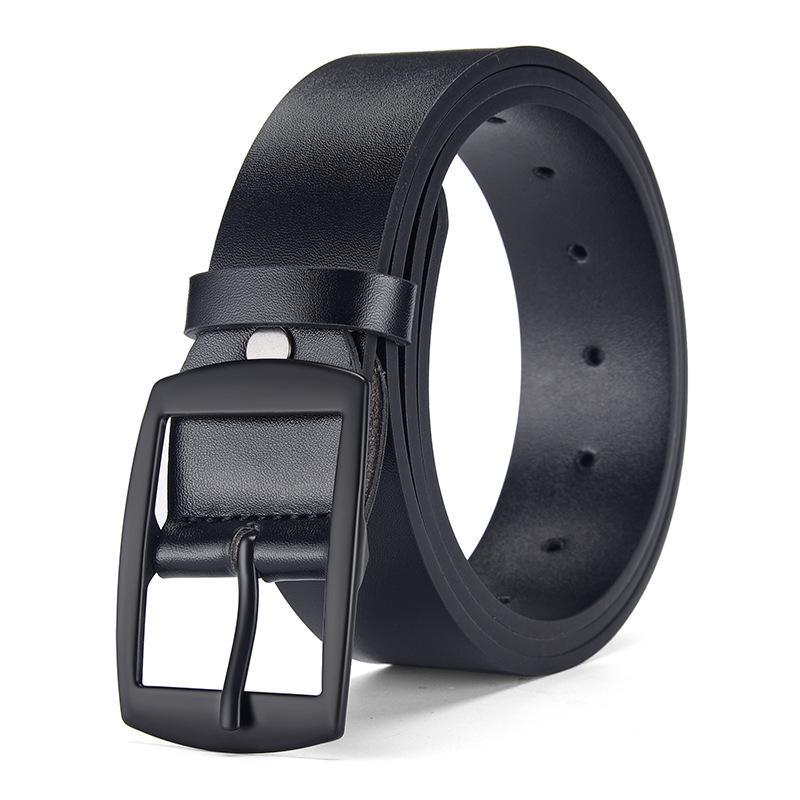 Men's Genuine Leather Vintage Pin Buckle Belt - Fashion Casual Waist Belt for Jeans