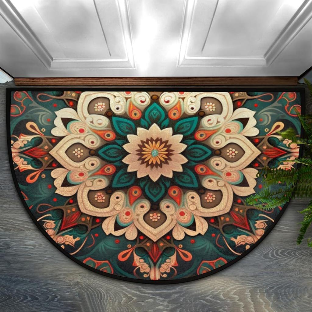Богемный коврик для пола Домашний этнический стиль Коврик для входной двери Износостойкий и грязеотталкивающий коврик для пола