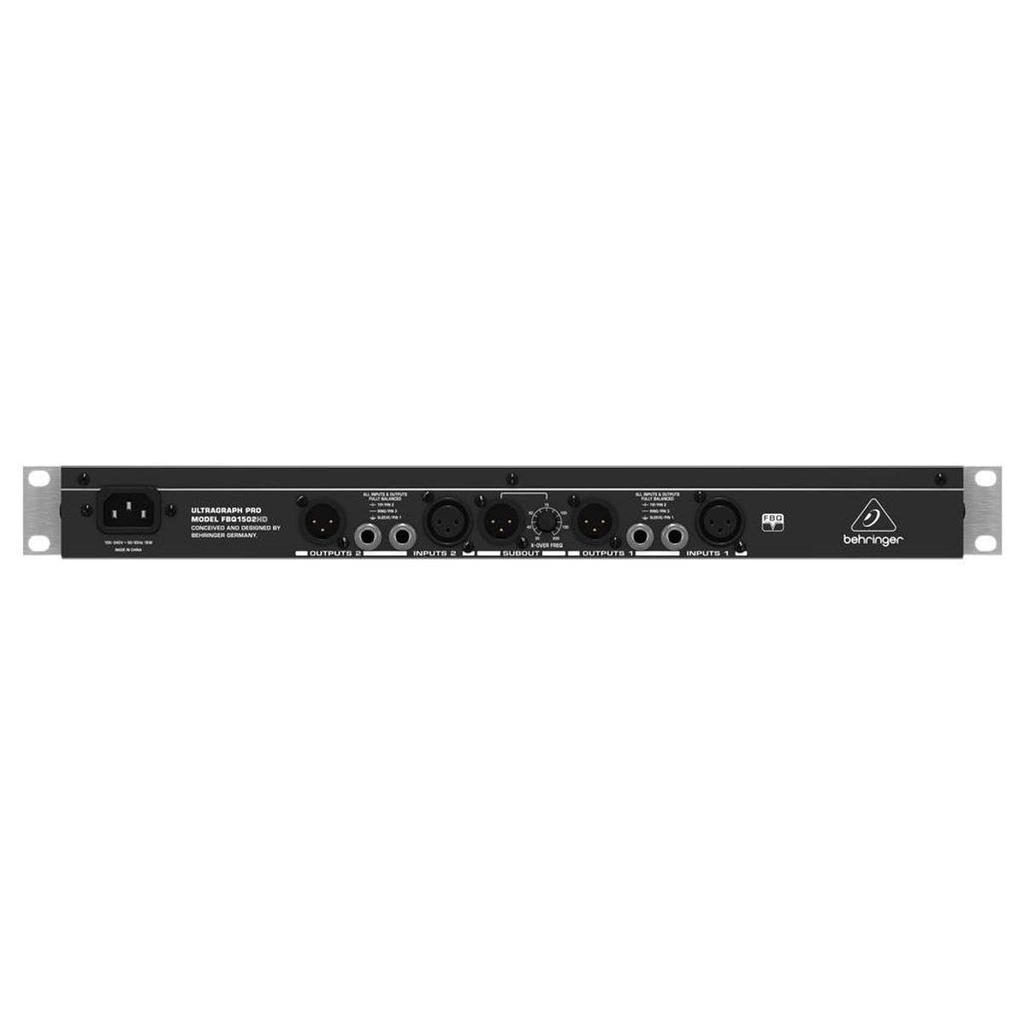 Behringer ULTRAGRAPH PRO FBQ1502HD Графический эквалайзер с детектором обратной связи и выходом на сабвуфер, 15-полосный стерео,
