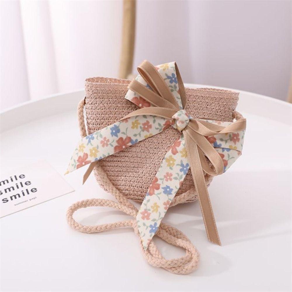 Большие поля Детская соломенная шляпа Сумка Дышащая сумка Уличная шляпа от солнца для девочек