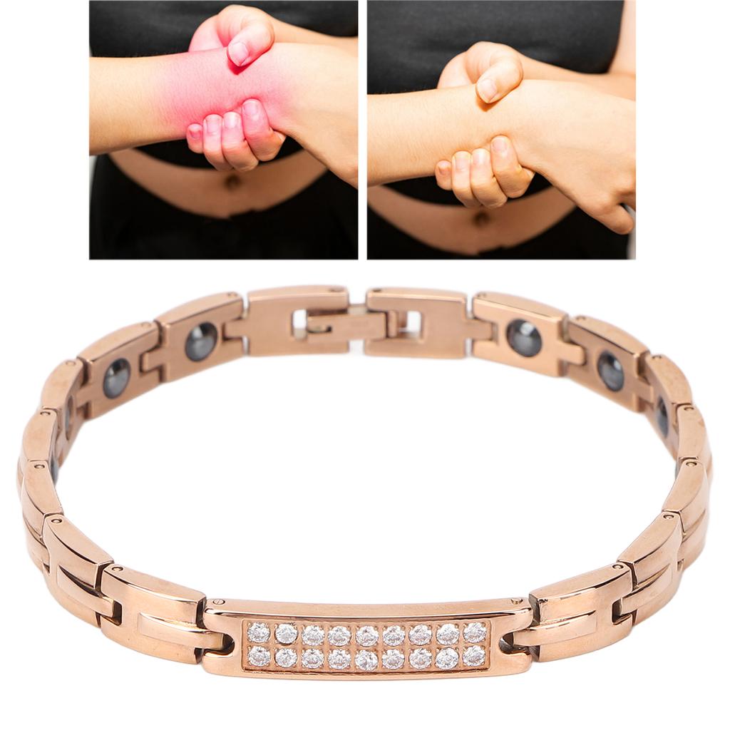 Женский браслет магнитной терапии уменьшает усталость, снижает вес, облегчает боль, браслеты из титановой стали
