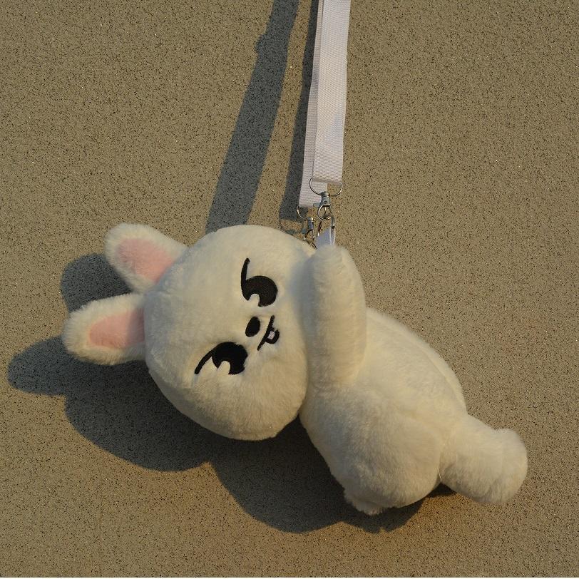 K-Pop Stray Kids Cartoon Plush Backpack Felix Hyunjin Skzoo Plush Backpack Doll Crossbody Bag Accessories Birthday Gifts