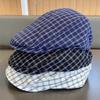 Korean Style Plaid Berets Forward Cap Painter Hat Vintage Newsboy Caps  Girl