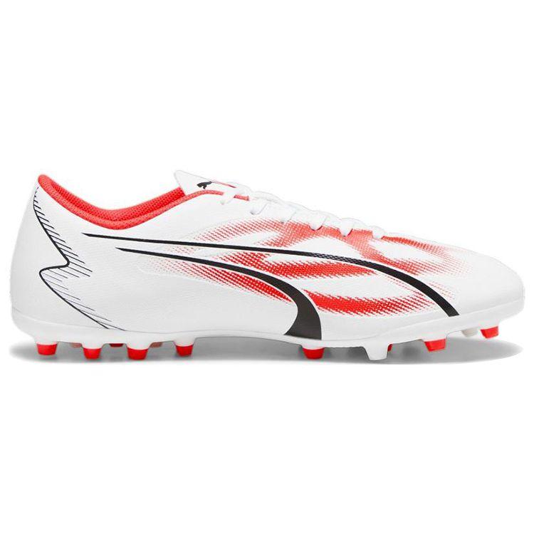 Puma Ultra Play Round Toe Lace-Up AG FG Soccer Shoes Men Soccer Shoes White Black Red 107527-01