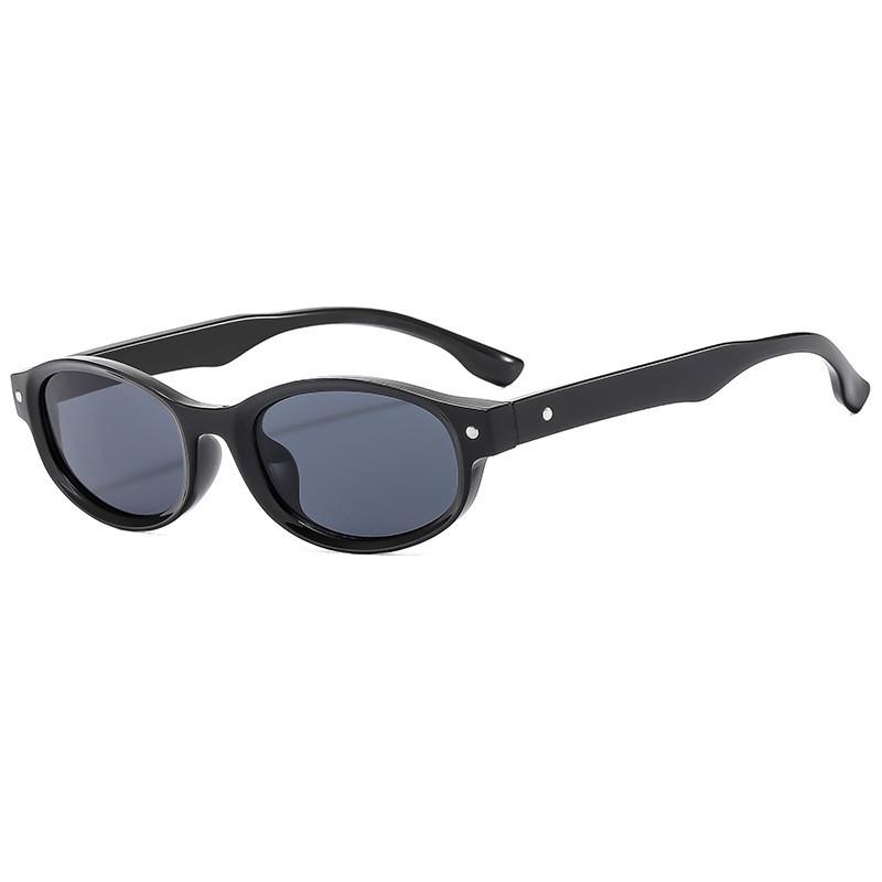 Modern Hiphop Inspired Elliptical Sunglasses With Polarizedfree Lenses For Urban Styles