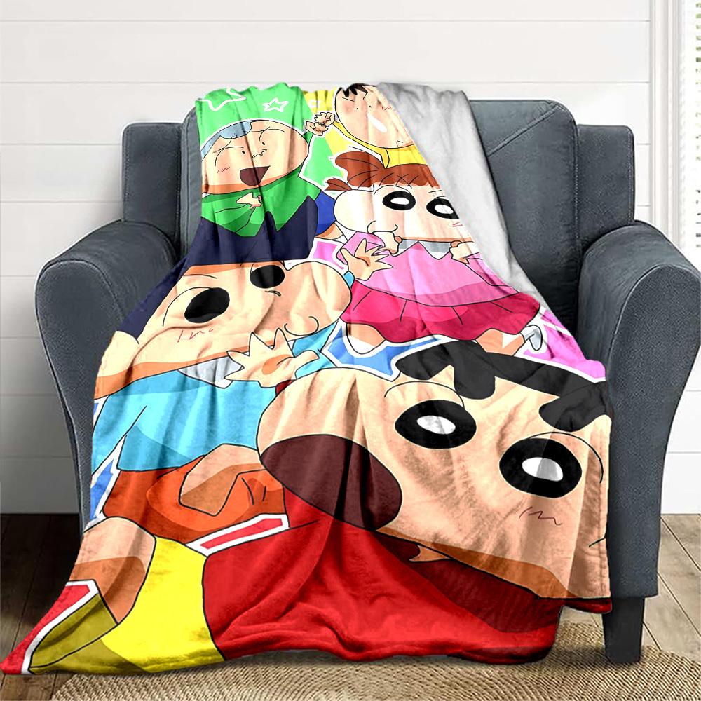 1pc Crayon Shin chan Blanket Soft All Season Throw with Vibrant Design, Perfect for Home, Travel, and Gifts, Ideal for Naps and Camping