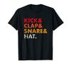 Kick Clap Snare Hat Vintage Analog Drum Synth Producer Otaku T-shirt