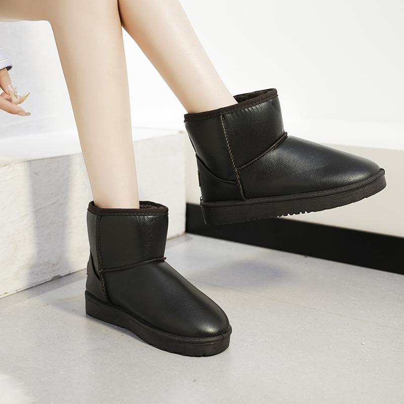 Зимние новые северо-восточные водонепроницаемые женские зимние ботинки с короткими берцами и плоским дном, теплые, утолщенные, с флисовой подкладкой, из хлопка