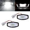 2x White LED Number License Plate Lights Lamps Error Free For Honda Accord Odyssey Civic Sedan City Acura MDX TSX ILX RDX RL TL