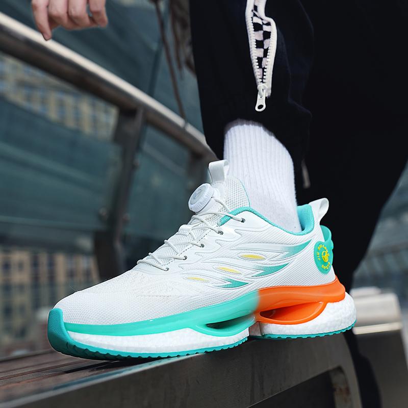 Новые высококачественные студенческие сетчатые спортивные кроссовки Модные дышащие кроссовки для бега молодежные повседневные попкорн мужские кроссовки