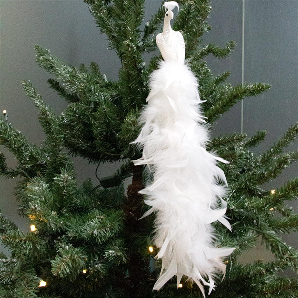 Artificial Christmas Peacock Birds With Clips, Christmas Tree Peacock Artificial Peacock  Simulation Foam Peacock Bird For Xmas Tree