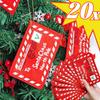 20 шт. Рождественские фетровые конверты для писем, нетканые вышитые конфетные мешочки, подвесные украшения для рождественской елки, украшения для новогодней вечеринки