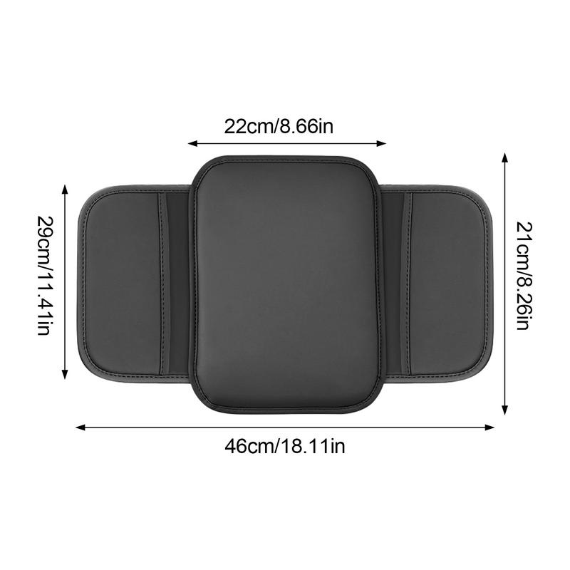 Car Armrest Cover PU Leather Waterproof Armrest Box Mat Center Console Mat Wear-Resistant Arm Rest Cushion Center Console