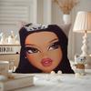 BBratzZ Fashion mMask gGirl Cushion Cover Antidustmite Pillowcase Invisible zipper silky short plush Sofa cushion cover